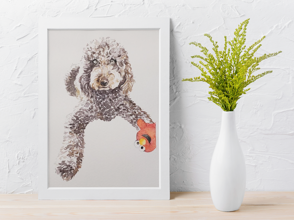 Custom Watercolor Pet Portrait, 5"x7"