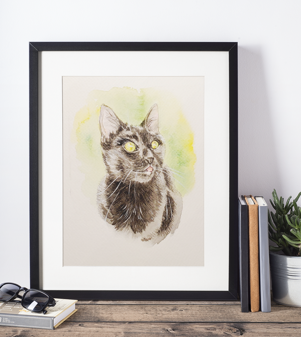 Custom Watercolor Pet Portrait, 5"x7"