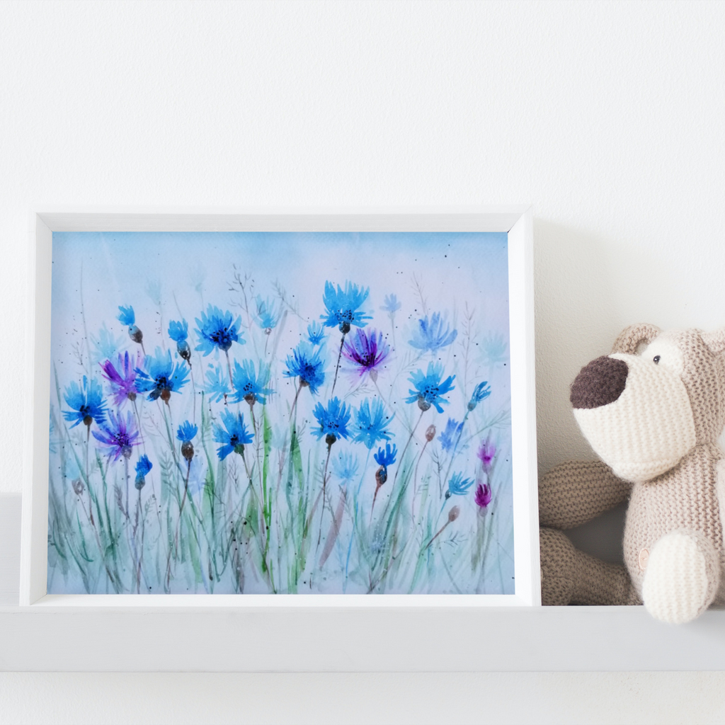 "Cornflowers," Giclee Print 5x7