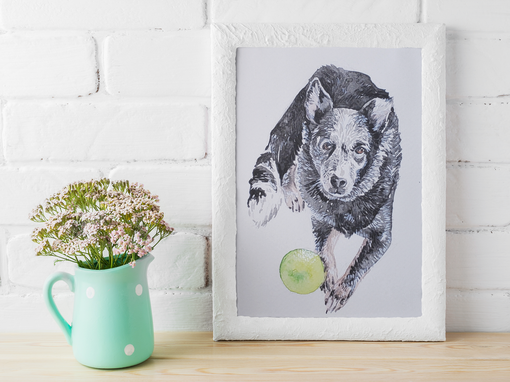 Custom Watercolor Pet Portrait, 5"x7"