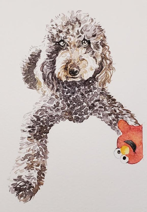 Custom Watercolor Pet Portrait, 5"x7"