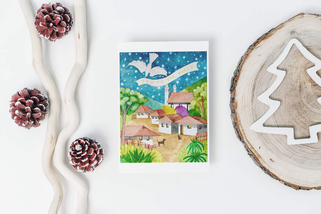 "Joy to the World," Christmas & holiday greeting card