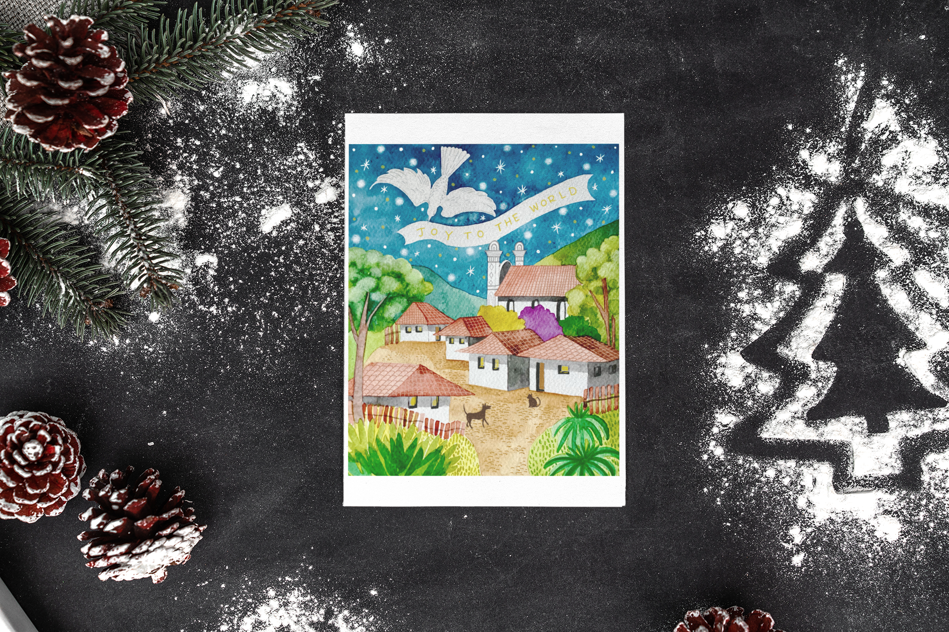 "Joy to the World," Christmas & holiday greeting card