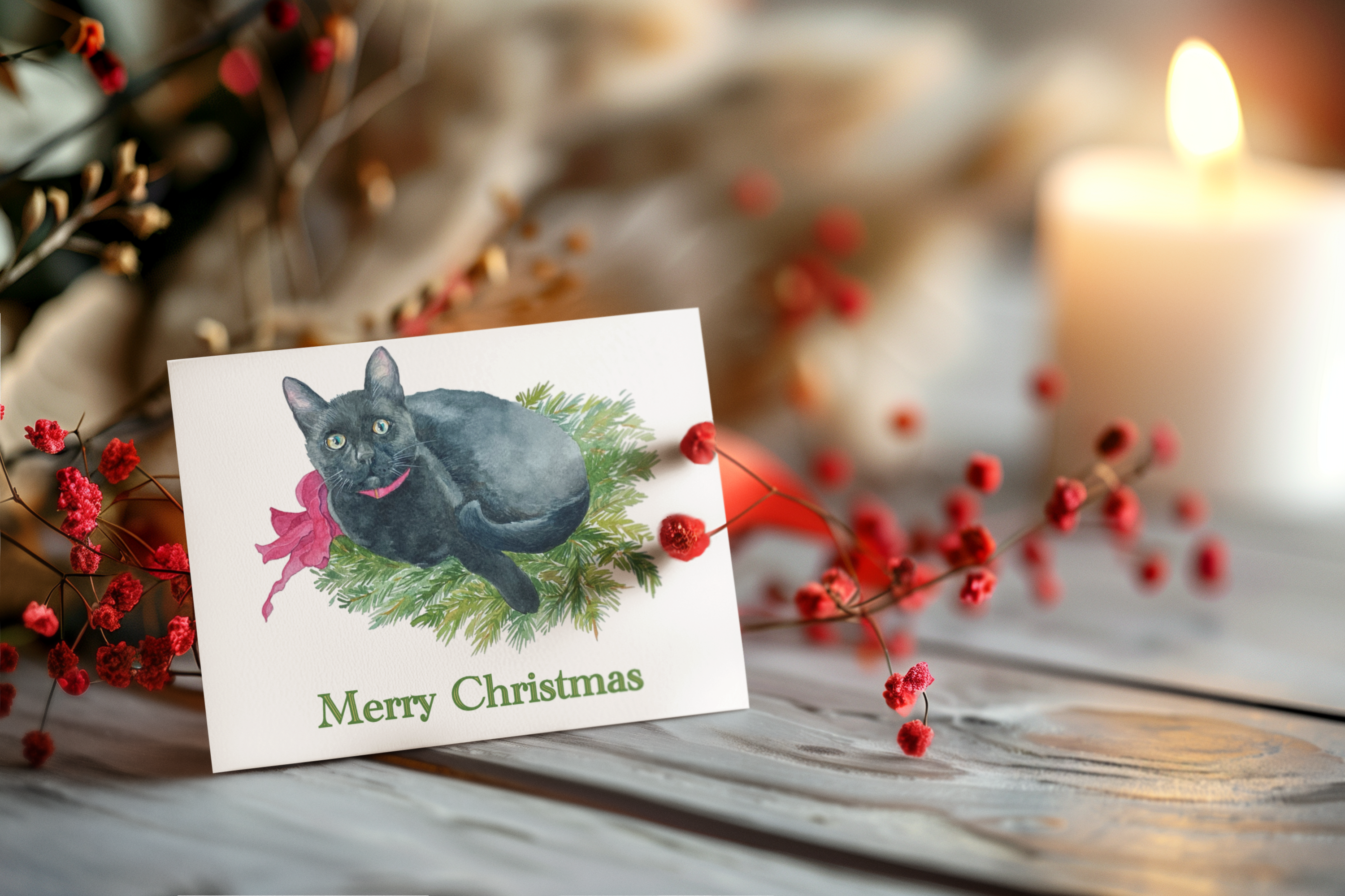"Merry Christmas Kitty," Christmas & holiday greeting card