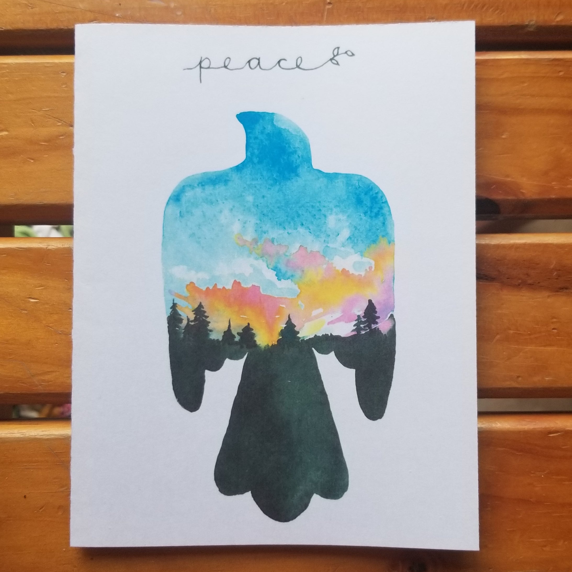 Peace Bird card (4.25x5.5 in)
