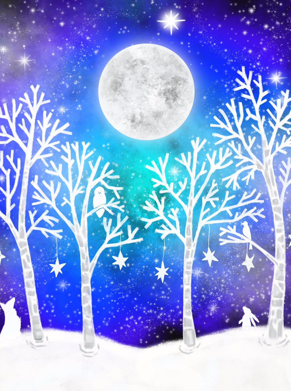 "Festive Galaxy," Christmas & holiday greeting card