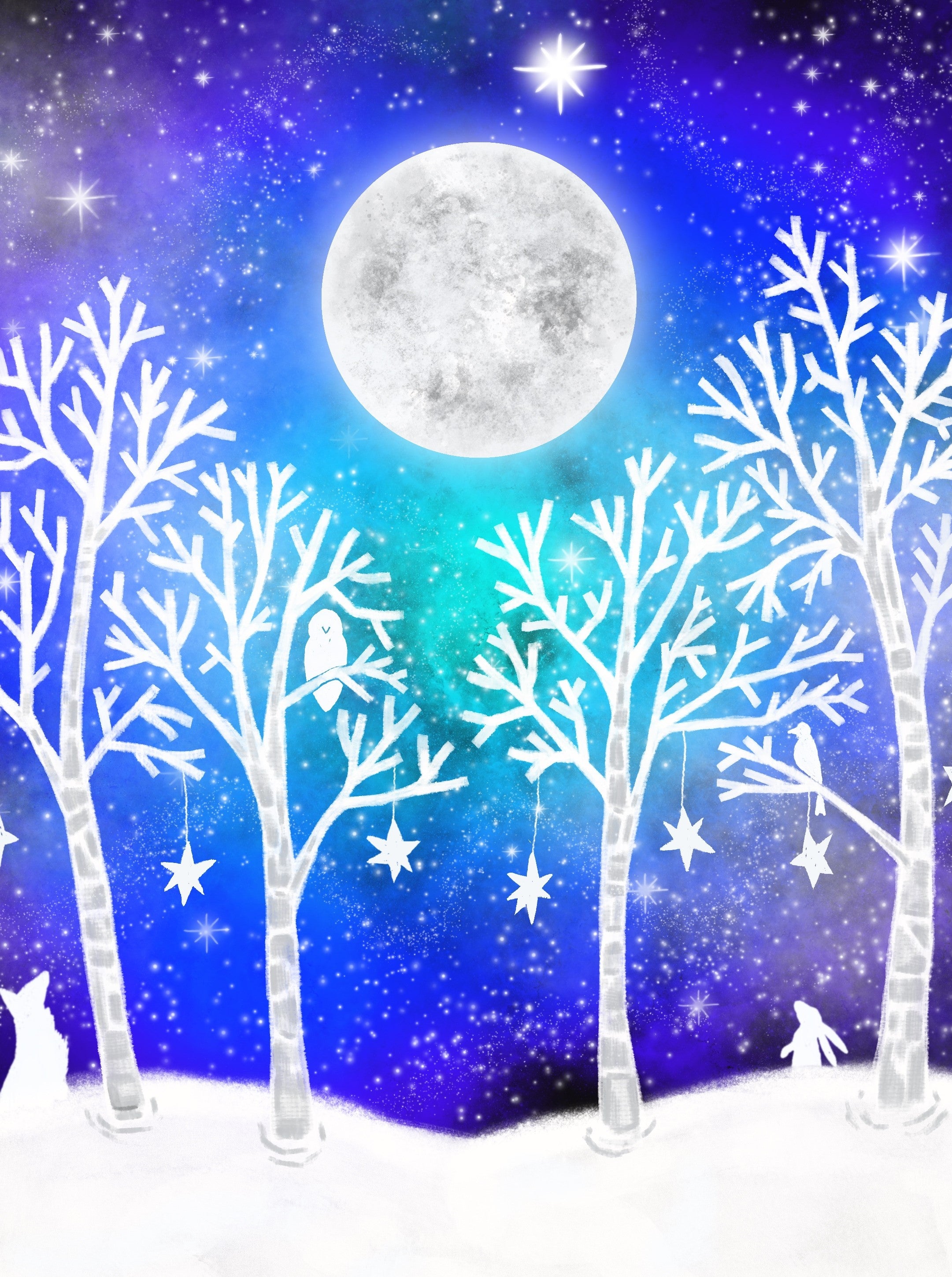 "Festive Galaxy," Christmas & holiday greeting card